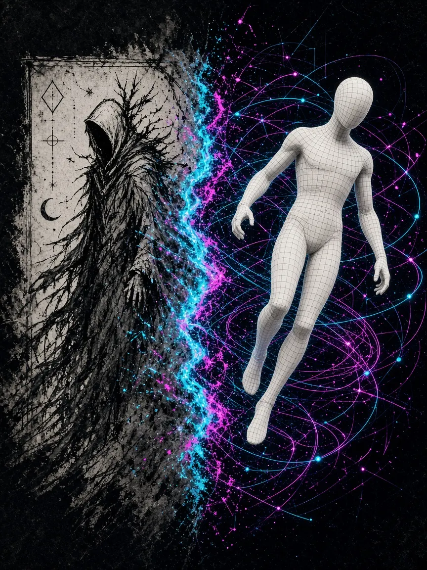 De sketch 2D a maniquí 3D wireframe